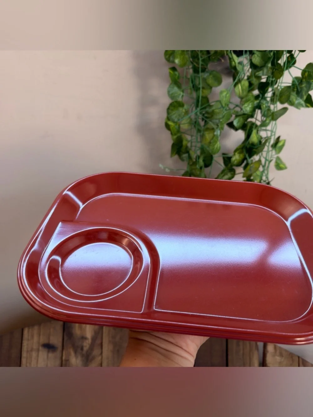 Vintage Rubbermaid 3850 Melamine Lunch TV Camping Tray 11 1/2